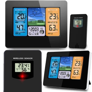 Berdsen BD-902 Wireless Weather Station with Display, Black