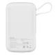 Baseus Qpow Digital Display powerbank with fast charging 10000mAh 22.5W QC/PD/SCP/FCP with built-in USB-C cable white