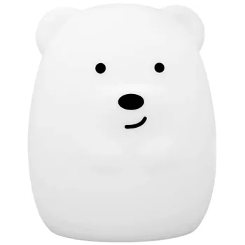 LED Silicone Bear Night Light for Kids Nursery, White