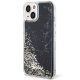 Guess iPhone 14 Case Liquid Glitter Marble, Black