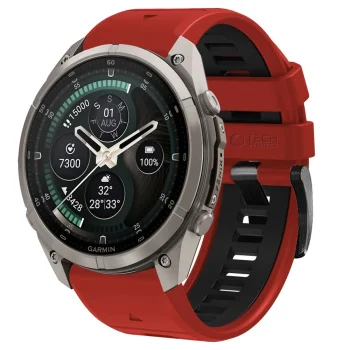 Tech-Protect Iconband Pro strap for Garmin Fenix 51 mm, red and black