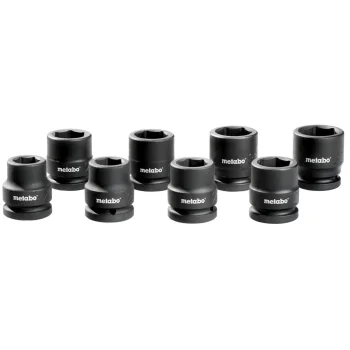 Metabo 3/4" impact socket set, 8 pieces, 21–32 mm