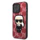 Karl Lagerfeld Monogram Ikonik Patch dėklas, skirtas iPhone 13 Pro / 13, raudonas
