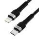 Wozinsky WNBCL2 USB-C į Lightning PD Laidas, 30W, 2m, Juodas