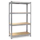 Metalinis sandėliavimo lentynas Plonos 470200, 180x90x40 cm, sidabrinis