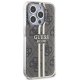 Guess dėklas iPhone 15 Pro telefonui IML 4G Gold Stripe, rudas