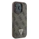 Guess Leather 4G Triangle Strass MagSafe Case for iPhone 16 Pro Max - brown