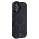 Mercedes-Benz dėklas iPhone 16 telefonui, Plain Smooth Leather MagSafe, juodas