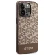 Guess GCube Stripes MagSafe dėklas iPhone 14 Pro Max telefonui, rudas