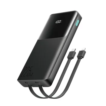 Joyroom JR-PBF19 10000mAh 22.5W Powerbank with Built-in Cables, Black