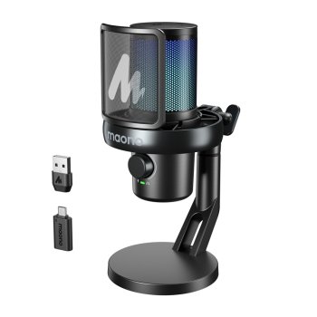 Belaidis žaidimų mikrofonas Maono DM40 Pro su AI balso keitikliu ir RGB