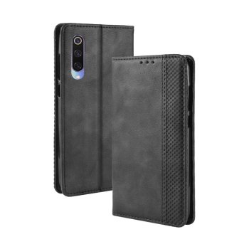 Xiaomi Mi 9 Lite / CC9 / CC9mt knygutės tipo odinis dėklas, juodas