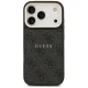 Guess dėklas iPhone 17 Pro telefonui 4G PU Classic Logo MagSafe, juodas
