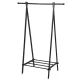 Laisvai pastatoma drabužių kabykla su lentyna Modernhome YLT-0311E, juoda