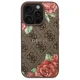 Guess 4G Flowers Print MagSafe dėklas, skirtas iPhone 16 Pro, rudas