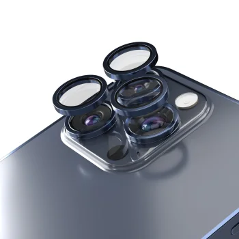 Etteri kameros apsauginis stiklas iPhone 15 Pro / 15 Pro Max, mėlynas