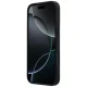 Mercedes Leather with Crossed Lines MagSafe dėklas iPhone 17 Pro Max, juodas