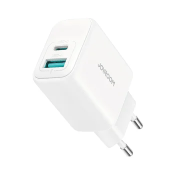 Joyroom JR-TCF21 Wall Charger USB-C / USB-A 20W PD / QC 3.0 White (UK Plug)