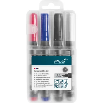 Pica permanentinis žymeklis 1-4 mm, įvairių spalvų su Instant-White
