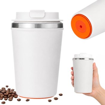 Anti-Spill Thermal Mug with Suction Cup, 380ml, White