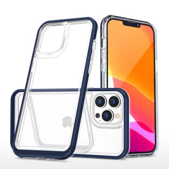 Hybrid Armor iPhone 14 Pro Max dėklas Clear 3in1, mėlynas