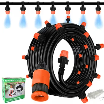 Water Curtain and Irrigation System, 20m, Black/Orange