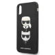Karl Lagerfeld Saffiano Karl&Choupette dėklas skirtas iPhone XS Max, juodas