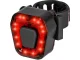 Galinis dviračio žibintas 14 LED, įkraunamas USB, raudona šviesa, juodas