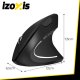 Izoxis 26628 ergonominė vertikali belaidė pelė, juoda