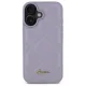 Guess dėklas iPhone 16 Quilted Metal Logo, šviesiai violetinis