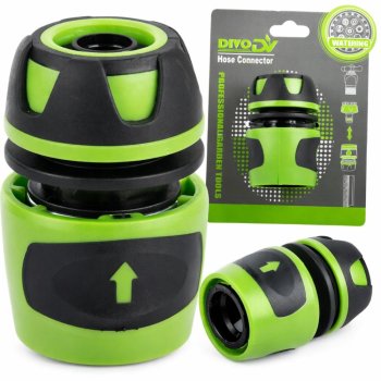 Sodo žarnos greito jungimo mova 1/2" DIVODV, žalia/juoda