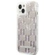 Karl Lagerfeld Liquid Glitter Monogram Case for iPhone 14, Silver