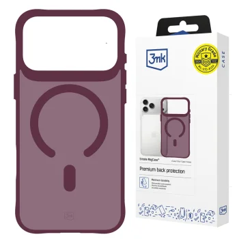 3mk Smoke MagCase dėklas telefonui iPhone 18 Pro Max / 17 Pro Max su MagSafe, bordo