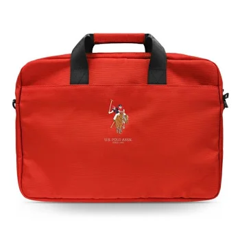 US Polo Assn. Polo Embroidery krepšys iki 16" kompiuteriui, raudonas