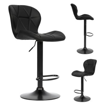 Reguliuojama baro kėdė ModernHome 139939, juoda