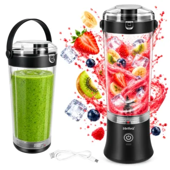 Portable Cordless Blender Zortiva ShakeWave, 600 ml, 150 W, USB-C