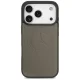 Mercedes dėklas iPhone 17 Pro telefonui Leather Vintage Logo MagSafe, smėlio spalvos
