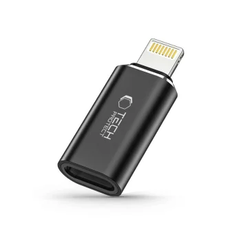 Tech-Protect UltraBoost perėjimas iš Lightning (kištukas) į USB-C (lizdas), juodas