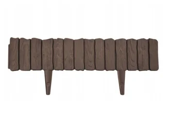 Dekoratyvinis vejos apvadas WOOD 58 x 12.5 cm, rudas