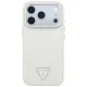 Guess Grained Triangle Logo MagSafe dėklas iPhone 18 Pro / 17 Pro, smėlio spalvos