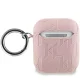Karl Lagerfeld dėklas, skirtas AirPods 1 / 2, Monogram Choupette Head, rožinis