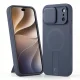 Tech-Protect Kevlar Aura MagSafe dėklas telefonui iPhone 17 Pro / 18 Pro su stovu, tamsiai mėlynas
