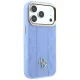 Guess Stripe Peony 4G Logo MagSafe dėklas skirtas iPhone 18 Pro / 17 Pro, šviesiai mėlynas