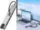 USB-C šakotuvas 8-in-1 (HDMI 4K, RJ45, SD/TF, USB 3.0, 100W PD)