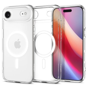 Spigen Ultra Hybrid Mag dėklas iPhone 17 / 17 Air su MagSafe, skaidrus/baltas