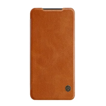 Xiaomi 11T / 11T Pro atverčiamas dėklas Nillkin Qin, rudas
