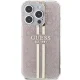 Guess iPhone 14 Pro Max Case IML 4G Gold Stripe, Pink