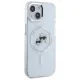 Karl Lagerfeld IML Metal Karl&Choupette Head MagSafe dėklas telefonui iPhone 15, Baltas