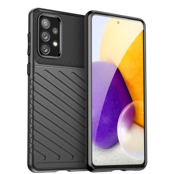Dėklas Samsung Galaxy A73 Thunder Case, atsparus smūgiams, juodas