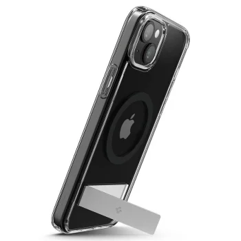 Spigen Ultra Hybrid S MagSafe dėklas su stovu skirtas iPhone 15 Plus, juodas